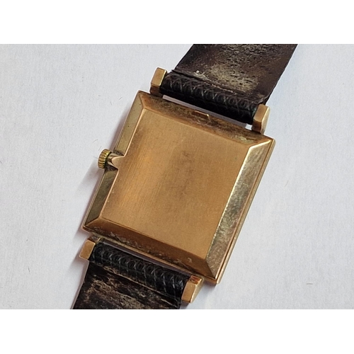 50 - Vintage 9ct Gold Omega De Ville Gent's Wrist Watch, with Baton Hour Markers, #620 Calibre Movement, ... 