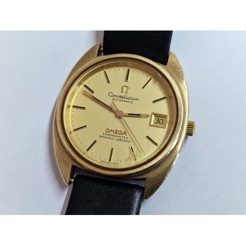 51 - Omega Constellation Automatic Chronometer Gent's Wrist Watch, Ref: CD 168.0056, Gold Plated Case wit... 