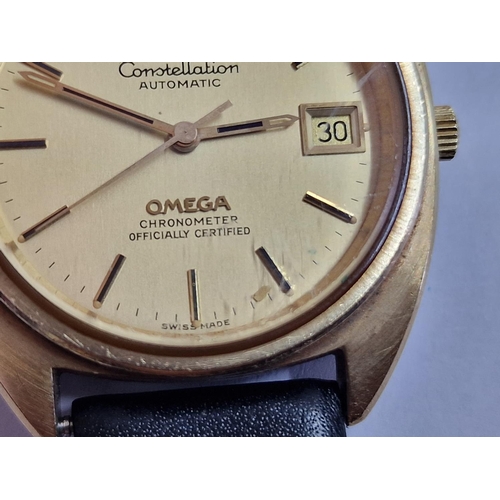 51 - Omega Constellation Automatic Chronometer Gent's Wrist Watch, Ref: CD 168.0056, Gold Plated Case wit... 