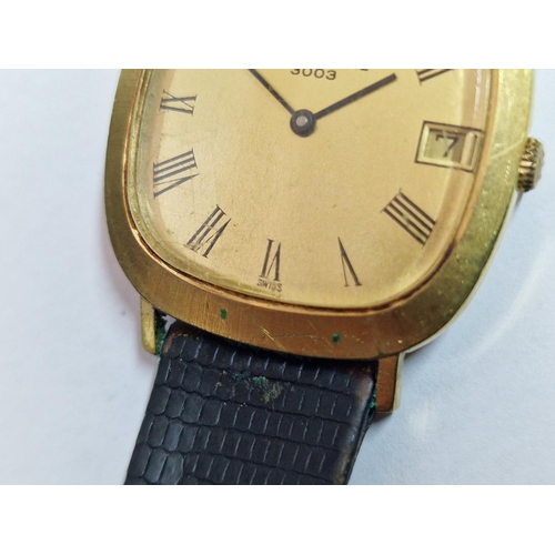 52 - Eterna-Matic 3003 Gent's Wrist Watch, Gold Tone, with Roman Numerals and Date, Automatic, 21 Jewell ... 