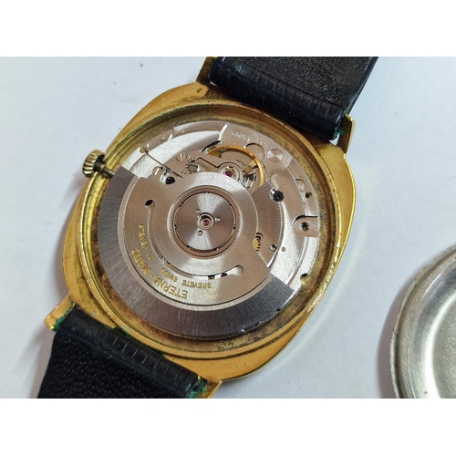 52 - Eterna-Matic 3003 Gent's Wrist Watch, Gold Tone, with Roman Numerals and Date, Automatic, 21 Jewell ... 