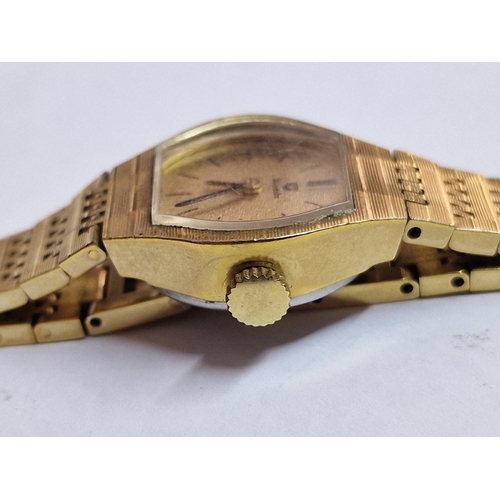 53 - Nivada Gold Tone Ladies Wrist Watch, 17 Jewells, Swiss Made Manual Wind Movement, * Running When Lot... 