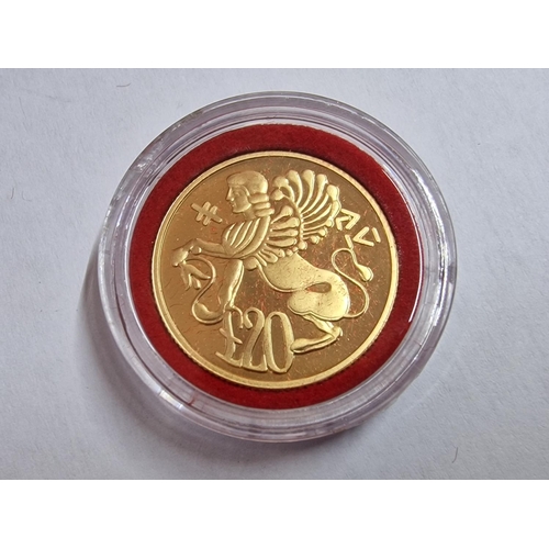 8 - Cyprus Gold Coin; (1992) £20 Proof 'Cyprus Museum' 22ct Gold, 7.9881g, Ø: 22.05mm, Limited Edition o... 