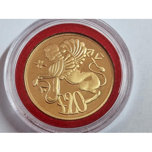 9 - Cyprus Gold Coin; (1992) £20 Proof 'Cyprus Museum' 22ct Gold, 7.9881g, Ø: 22.05mm, Limited Edition o... 