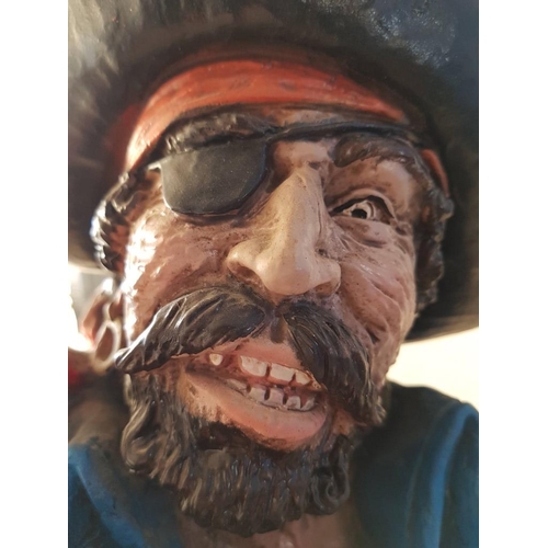 90 - Retro Pirate Captain Bust, Replica After Universal Statuary Copr. Chicago by V. Kendrink, (Approx. H... 