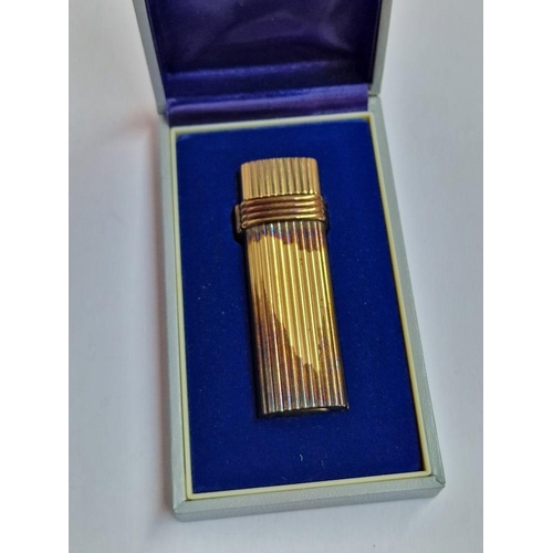 130 - Christian Dior, Paris, Gold Plated Les Briquets Lighter, (Ref: 10303 CD), Used, but in Original Pres... 