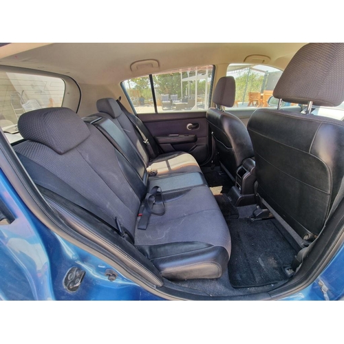 106 - Nissan Tiida, (2005), Metallic Blue, 5-Door Hatchback, Automatic, Petrol, 176,000km, Central Locking... 