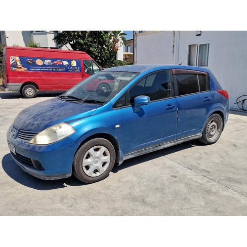 106 - Nissan Tiida, (2005), Metallic Blue, 5-Door Hatchback, Automatic, Petrol, 176,000km, Central Locking... 