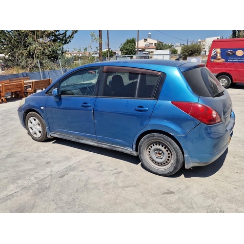 106 - Nissan Tiida, (2005), Metallic Blue, 5-Door Hatchback, Automatic, Petrol, 176,000km, Central Locking... 