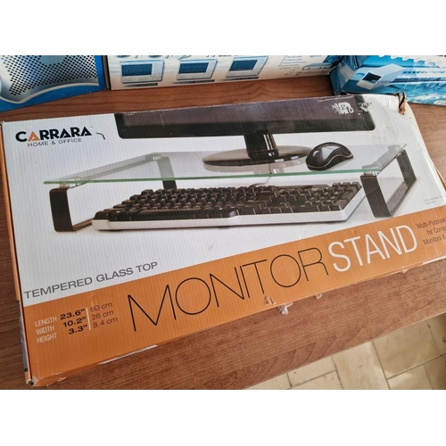 587 - Collection of Boxed Computer / Electronic Items; Carrara Monitor Stand, Notebook Cooling Pad, Portab... 
