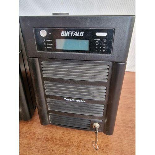 588 - 2 x Buffalo TeraStations Network Attached Storage with 4-Drive Capacity each, (Model: TS-1.0TGL/R5),... 