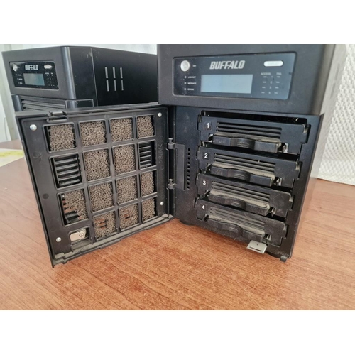 588 - 2 x Buffalo TeraStations Network Attached Storage with 4-Drive Capacity each, (Model: TS-1.0TGL/R5),... 