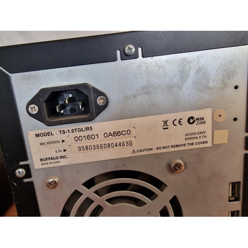 588 - 2 x Buffalo TeraStations Network Attached Storage with 4-Drive Capacity each, (Model: TS-1.0TGL/R5),... 