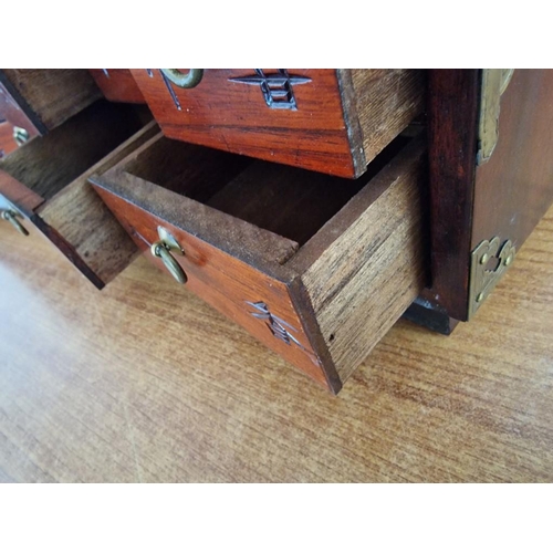 59 - Vintage Chinese Rosewood Folding Portable Apothecary Chest / Travelling Medicine Cabinet (or Table T... 