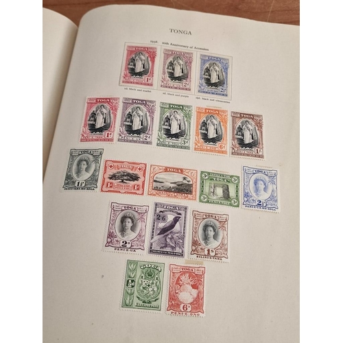 60 - Early Stanley Gibbons 'The Little Hinged Leaf Album' with Amazing Collection of King George VI Stamp... 