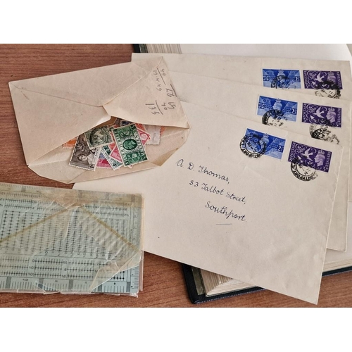 60 - Early Stanley Gibbons 'The Little Hinged Leaf Album' with Amazing Collection of King George VI Stamp... 