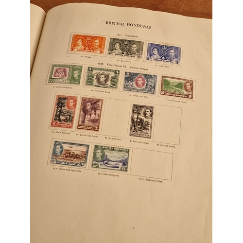 60 - Early Stanley Gibbons 'The Little Hinged Leaf Album' with Amazing Collection of King George VI Stamp... 