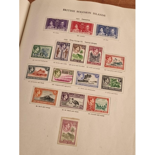 60 - Early Stanley Gibbons 'The Little Hinged Leaf Album' with Amazing Collection of King George VI Stamp... 