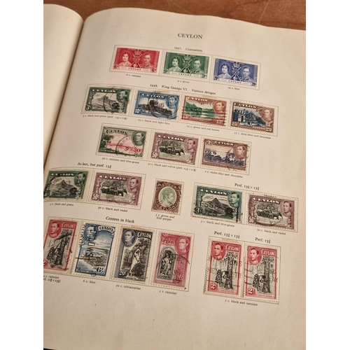 60 - Early Stanley Gibbons 'The Little Hinged Leaf Album' with Amazing Collection of King George VI Stamp... 