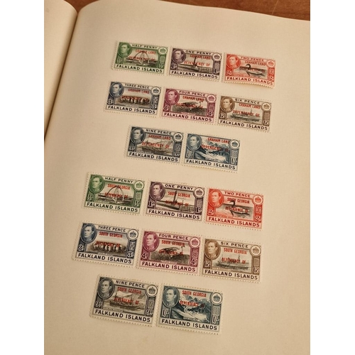 60 - Early Stanley Gibbons 'The Little Hinged Leaf Album' with Amazing Collection of King George VI Stamp... 