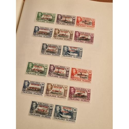 60 - Early Stanley Gibbons 'The Little Hinged Leaf Album' with Amazing Collection of King George VI Stamp... 