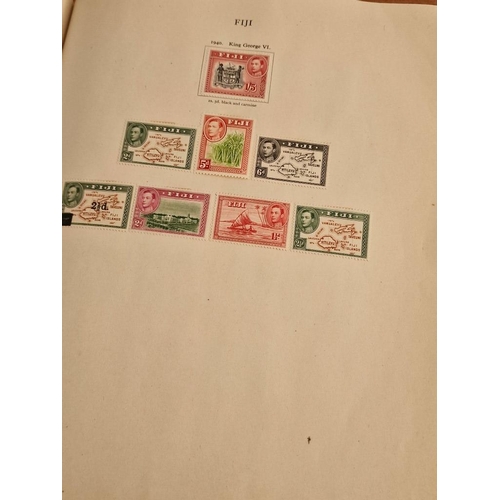 60 - Early Stanley Gibbons 'The Little Hinged Leaf Album' with Amazing Collection of King George VI Stamp... 