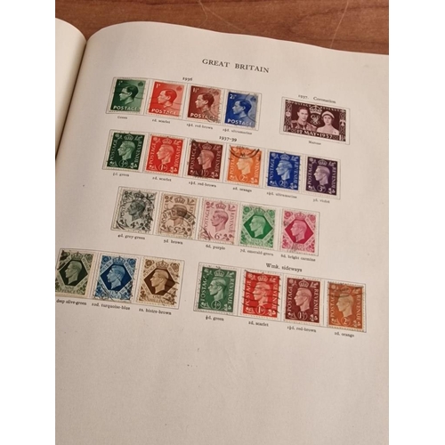 60 - Early Stanley Gibbons 'The Little Hinged Leaf Album' with Amazing Collection of King George VI Stamp... 