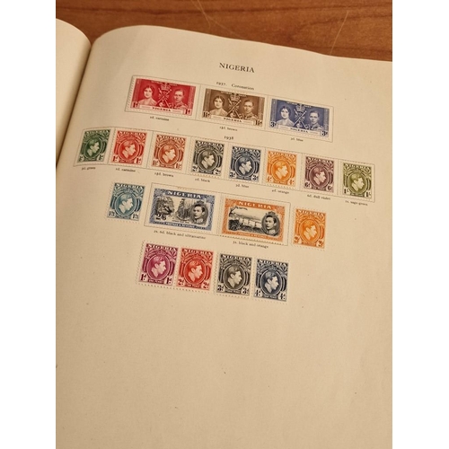 60 - Early Stanley Gibbons 'The Little Hinged Leaf Album' with Amazing Collection of King George VI Stamp... 