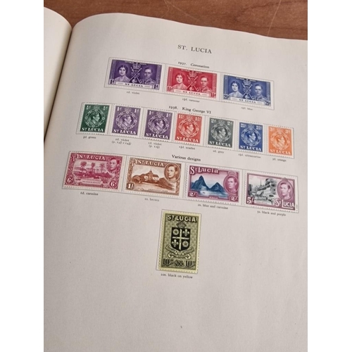 60 - Early Stanley Gibbons 'The Little Hinged Leaf Album' with Amazing Collection of King George VI Stamp... 