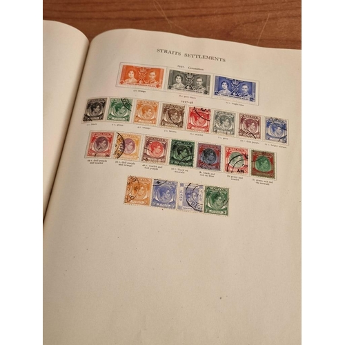 60 - Early Stanley Gibbons 'The Little Hinged Leaf Album' with Amazing Collection of King George VI Stamp... 