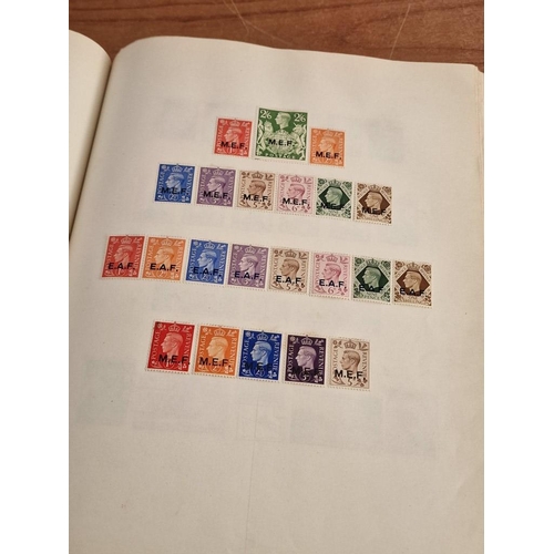 60 - Early Stanley Gibbons 'The Little Hinged Leaf Album' with Amazing Collection of King George VI Stamp... 