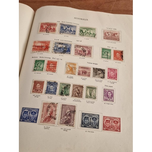 60 - Early Stanley Gibbons 'The Little Hinged Leaf Album' with Amazing Collection of King George VI Stamp... 