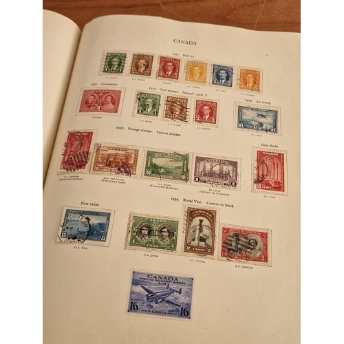 60 - Early Stanley Gibbons 'The Little Hinged Leaf Album' with Amazing Collection of King George VI Stamp... 