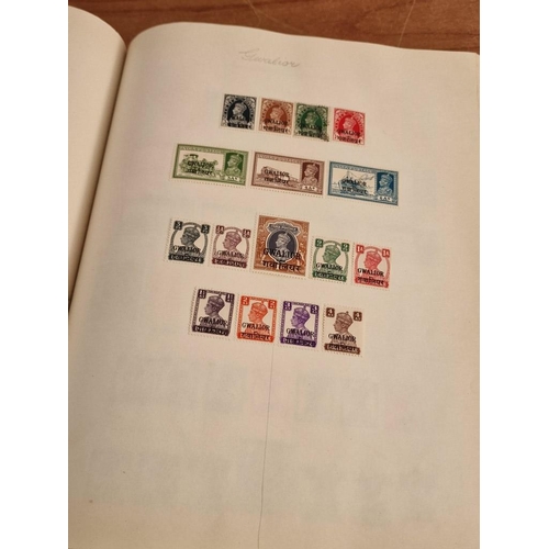 60 - Early Stanley Gibbons 'The Little Hinged Leaf Album' with Amazing Collection of King George VI Stamp... 