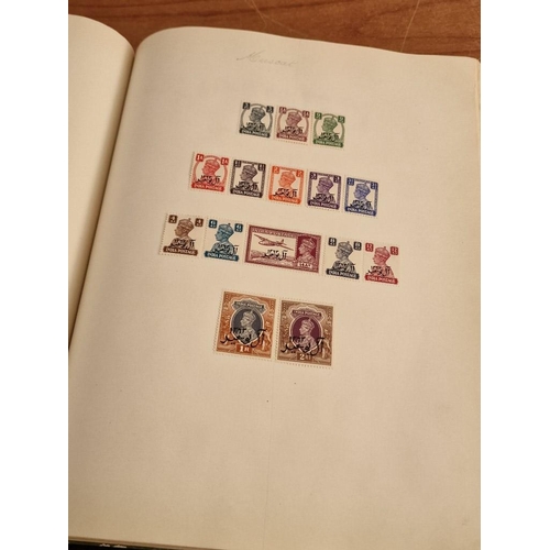 60 - Early Stanley Gibbons 'The Little Hinged Leaf Album' with Amazing Collection of King George VI Stamp... 