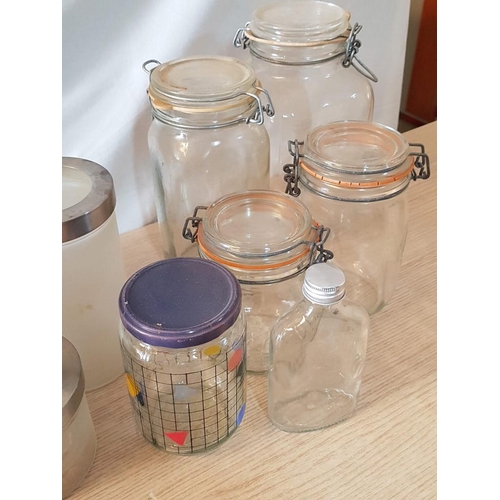 431 - Collection of Assorted Glass Kitchen Containers, (13)