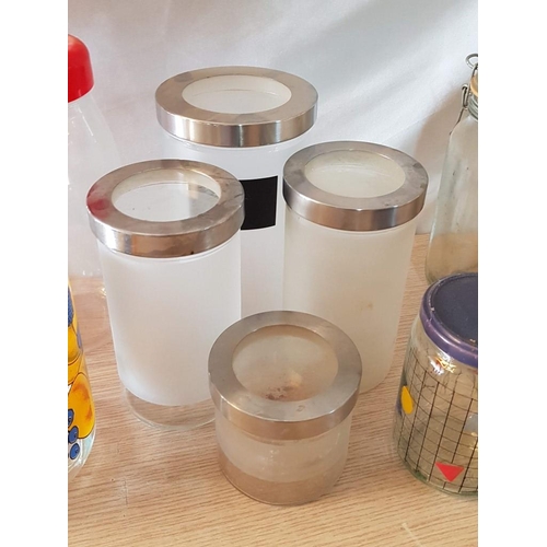 431 - Collection of Assorted Glass Kitchen Containers, (13)