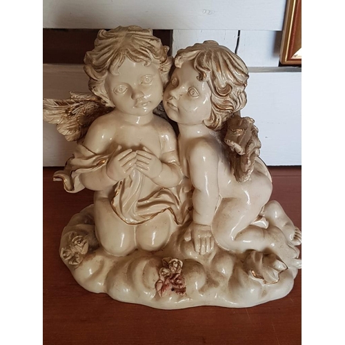 433 - Angels of Innocence, Resin Sculpture, (Approx. H: 24cm)