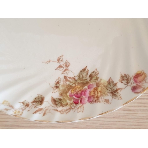 537 - Pair of Porcelain Plates with Wild Roses Pattern, (Approx. Ø: 23.5cm each), (2)