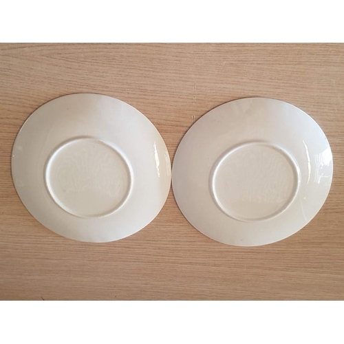 537 - Pair of Porcelain Plates with Wild Roses Pattern, (Approx. Ø: 23.5cm each), (2)
