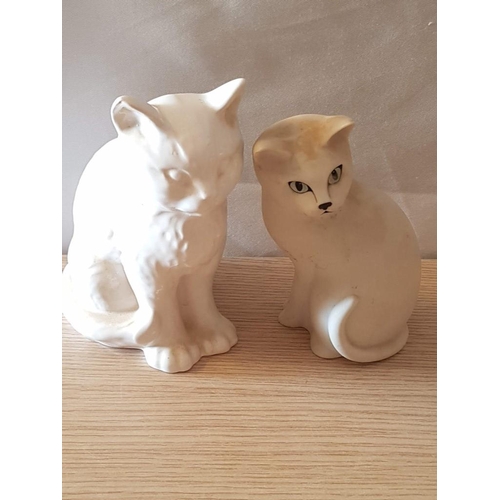 575 - Collection of 8 x Porcelain and Ceramic Cat Figurines, (8)