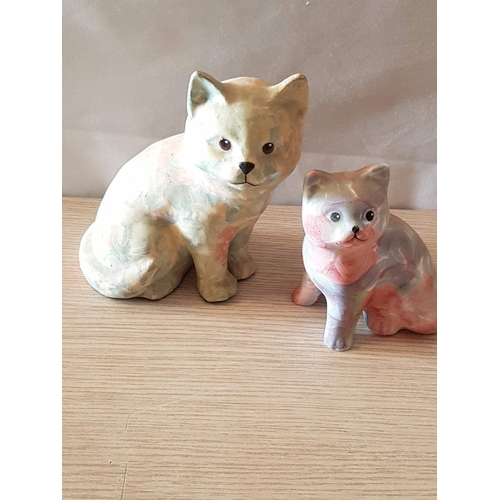575 - Collection of 8 x Porcelain and Ceramic Cat Figurines, (8)