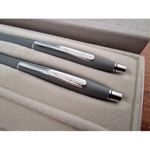 683 - Cross Gray Colour Ball Point Pen and Pencil Set, (Model: 210105) in Original Presentation Box