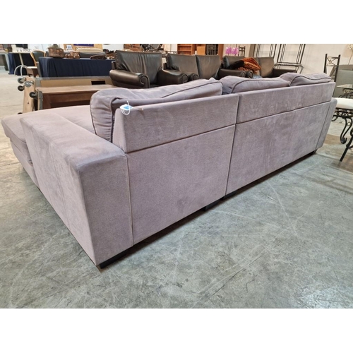 780 - Salmon Colour Fabric 3-Seater Sofa with Leg Extension / 'L' Shape Corner Sofa