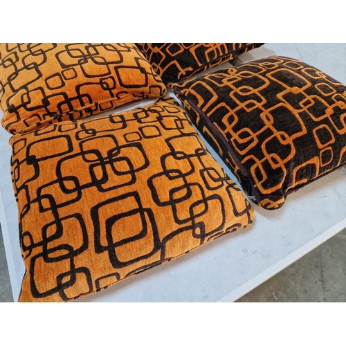 782 - 7 x Scatter Cushions; 3 x Modern Orange & Brown, Contrasting Pair and 2 x Others, (7)