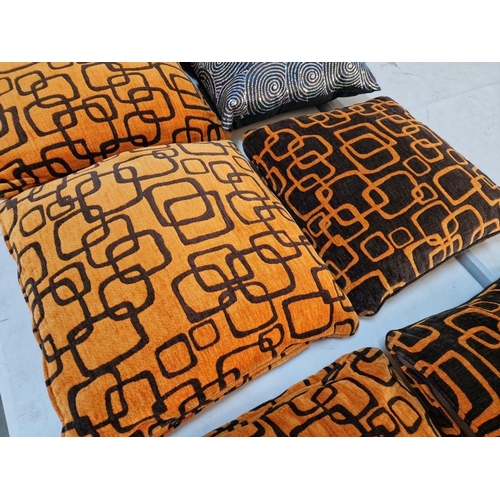 782 - 7 x Scatter Cushions; 3 x Modern Orange & Brown, Contrasting Pair and 2 x Others, (7)