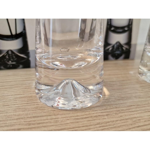 736 - Pair of Dartington Crystal 'FT331' Conical Candleholders / Vases, in Original Boxes, Designed by Fra... 