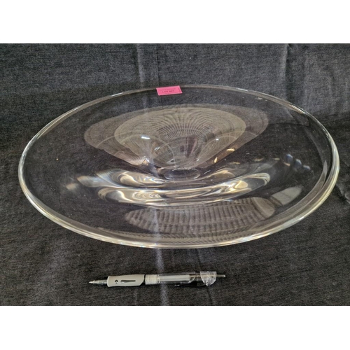 733 - Large Stylish Modern Glass Fruit Bowl, (Approx. 38 x 29cm)