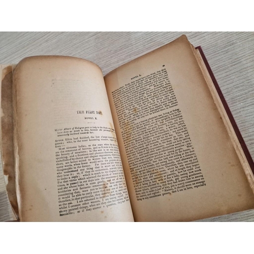 732 - 2 x Antique Books; 'Notice of the Life and Writings of Boccaccio', The Decameron, (Appears to be Re-... 