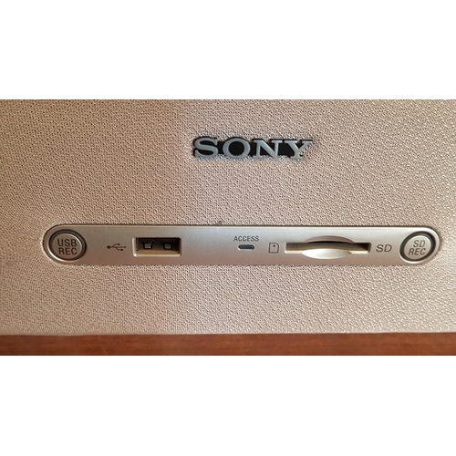 763 - Sony Personal Audio System, (Model No. Z5-R100CP), CD, USB, Radio, Clock, (Untested)